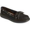 Sperry Women’s Angelfish 1-Eye Leather Boat Shoe(Black)