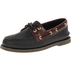 Sperry Men’s Authentic Original 2-Eye Boat Shoe(Black/Dark Brown)