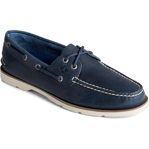 Sperry Men’s Leeward 2-Eye Leather Boat Shoe(Navy)