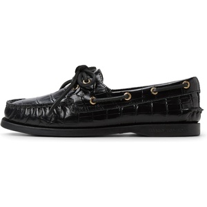 Sperry Women’s Authentic Original™ 2 Eye Leather Boat Shoe(Black)