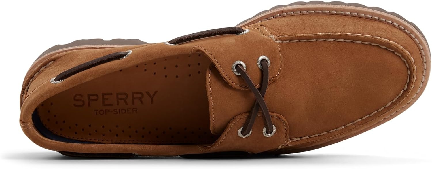 image:imageSperry Mens Authentic Original 2 Eye Leather Lug Boat ShoeBrown Nubuck