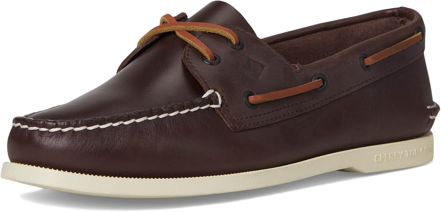 image:imageSperry Mens Authentic Original 2Eye Leather Boat Shoe Dark Brown 13 W