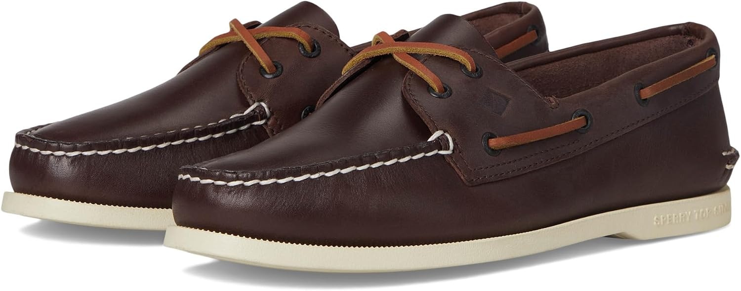 image:imageSperry Mens Authentic Original 2Eye Leather Boat Shoe Dark Brown 13 W