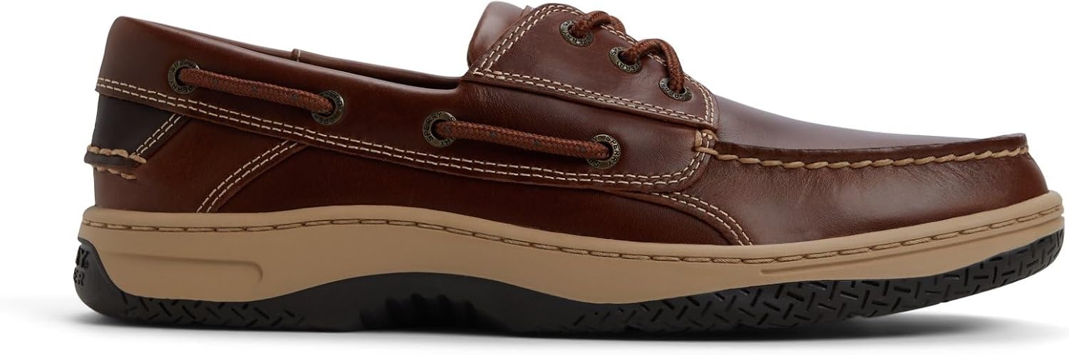 image:imageSperry Mens Billfish 3Eye Leather Boat Shoe Dark Brown 8
