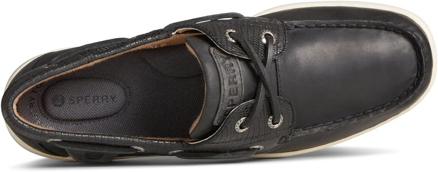 image:imageSperry Womens Bluefish Leather Boat ShoeReptile Black