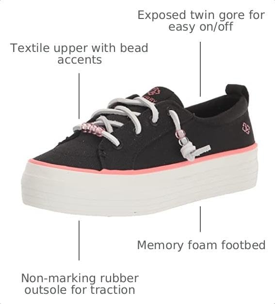 image:imageSperry Womens Crest Vibe Platform SneakerBlack Beaded