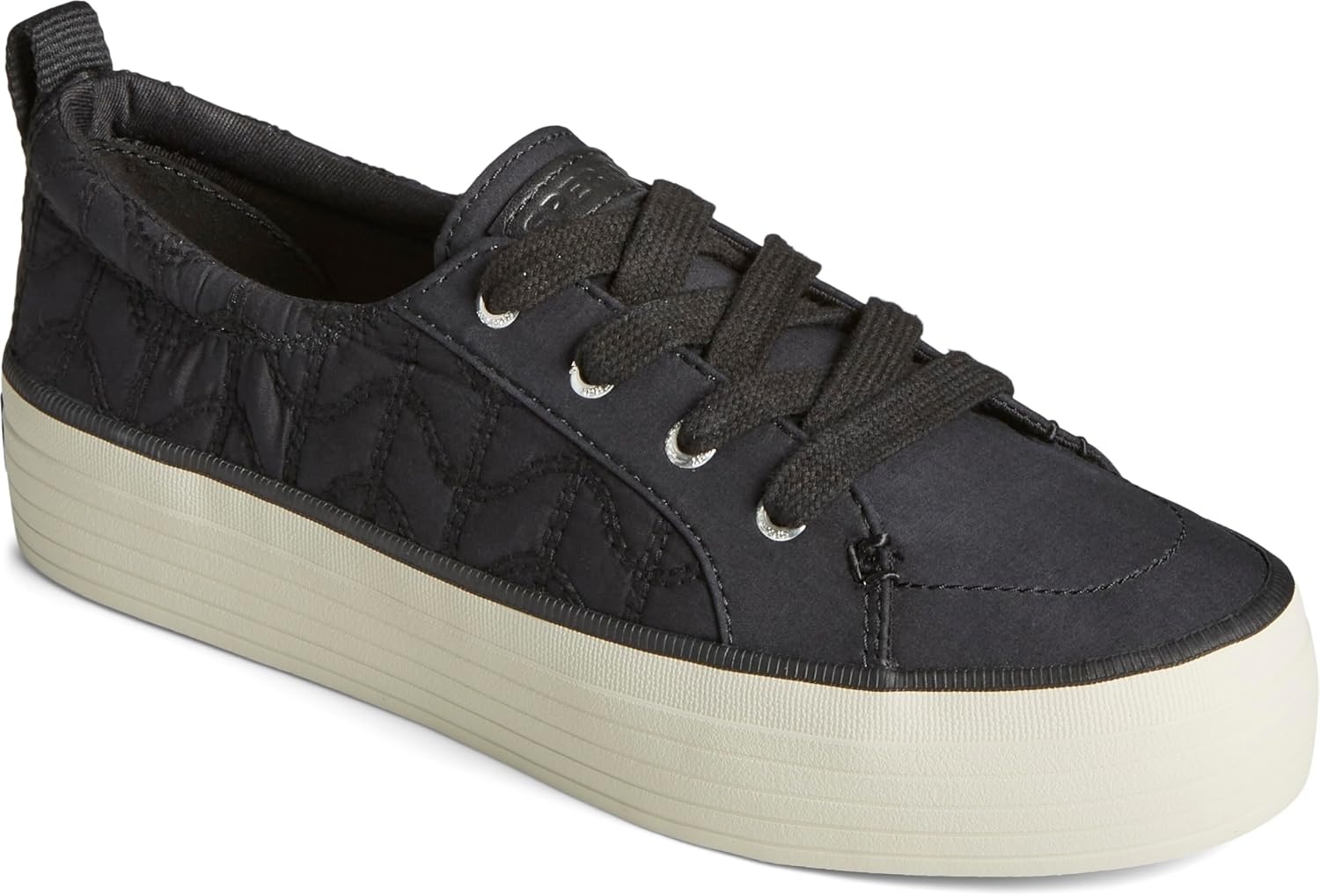 image:imageSperry Womens Crest Vibe Platform SneakerBlack Quilted