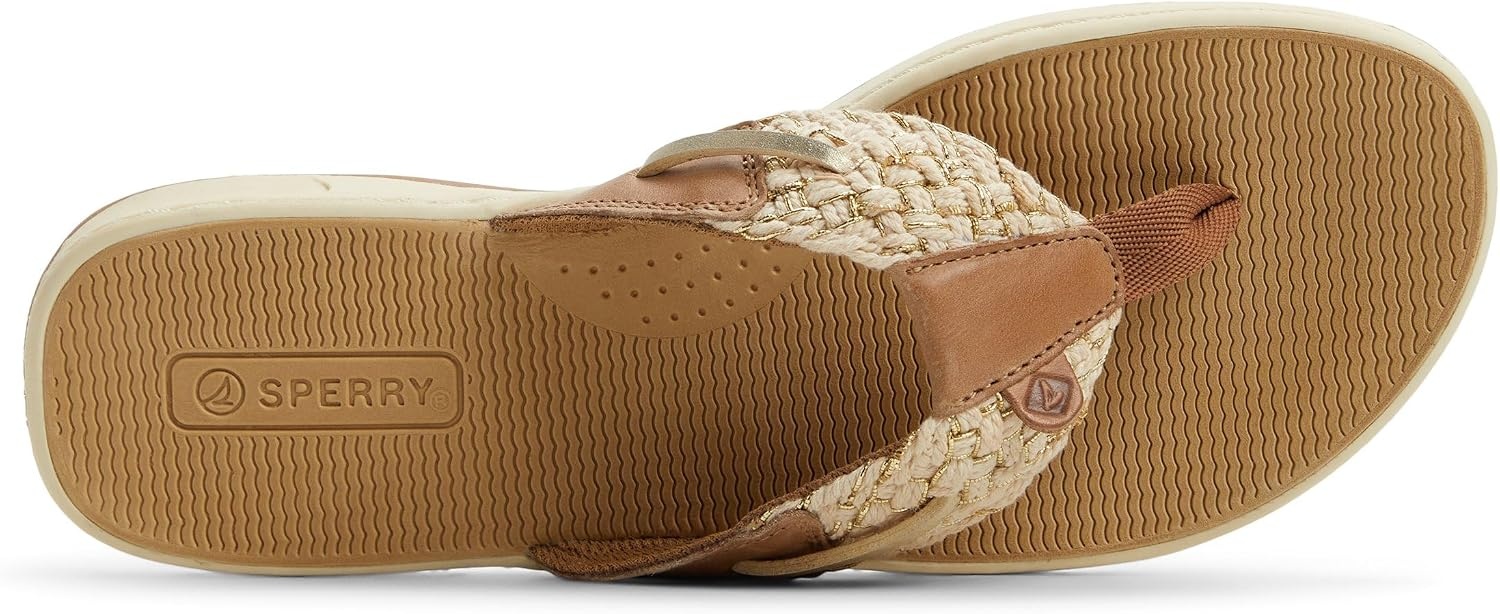 image:imageSperry Womens Parrotfish Braided Flip Flop SandalBrown