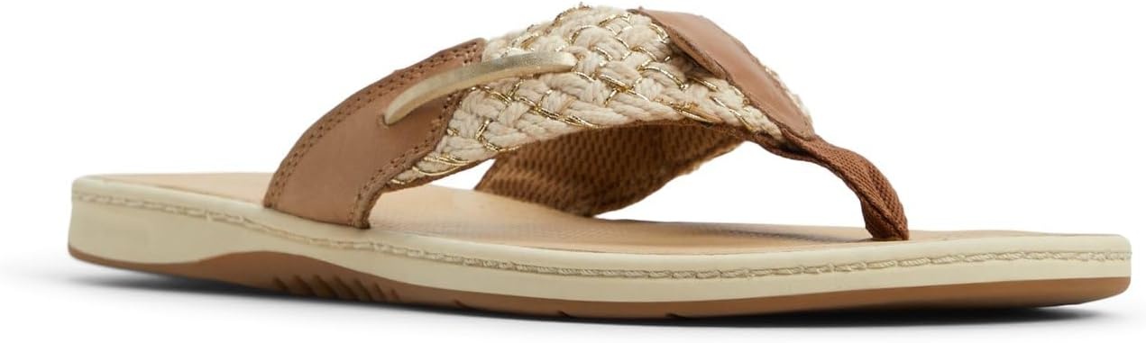 image:imageSperry Womens Parrotfish Braided Flip Flop SandalBrown
