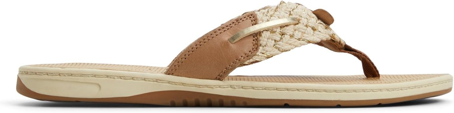image:imageSperry Womens Parrotfish Braided Flip Flop SandalBrown