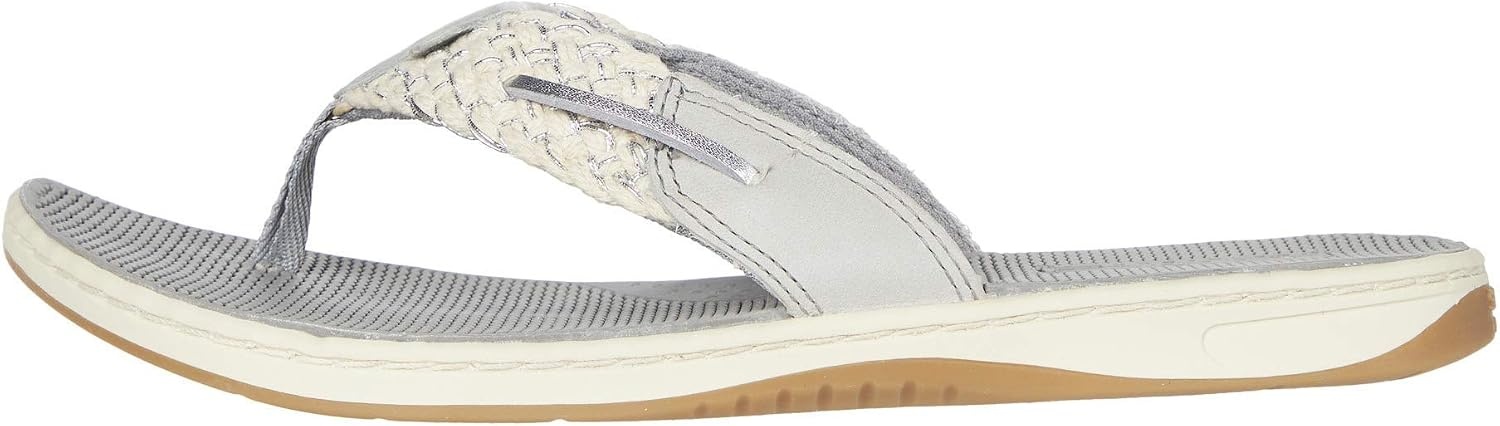 image:imageSperry Womens Parrotfish Braided Flip Flop SandalGreySilver