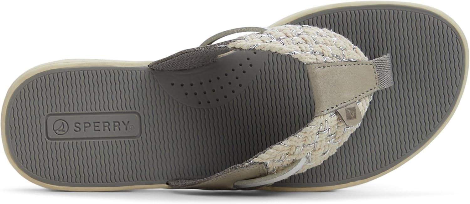 image:imageSperry Womens Parrotfish Braided Flip Flop SandalLight Grey
