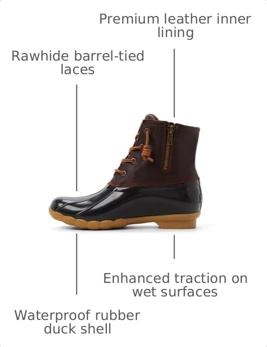 image:imageSperry Womens Saltwater Duck BootDark BrownTan