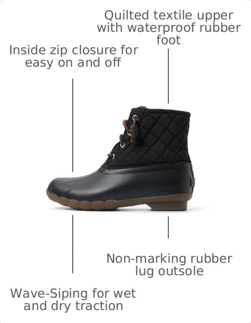 image:imageSperry Womens Saltwater Duck BootQuilted Black