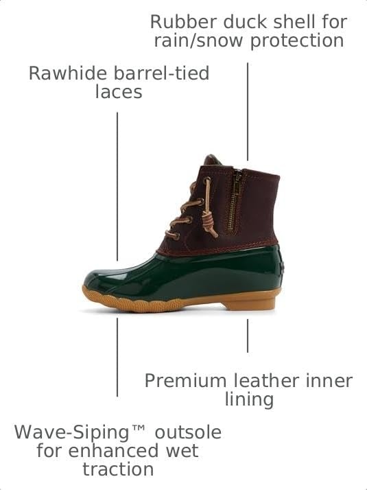 image:imageSperry Womens Saltwater Duck BootTanGreen