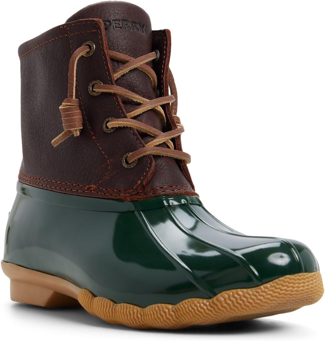 image:imageSperry Womens Saltwater Duck BootTanGreen
