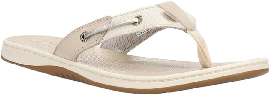 image:imageSperry Womens Seafish Leather Flip Flop SandalPlatinum