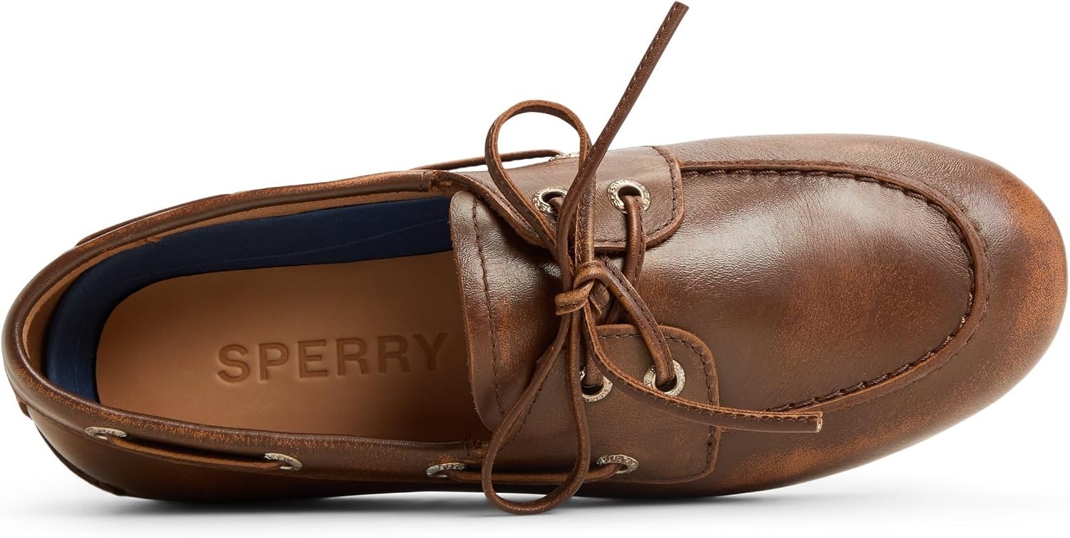 image:imageSperry Womens Slimboat Leather Boat ShoeDark Brown