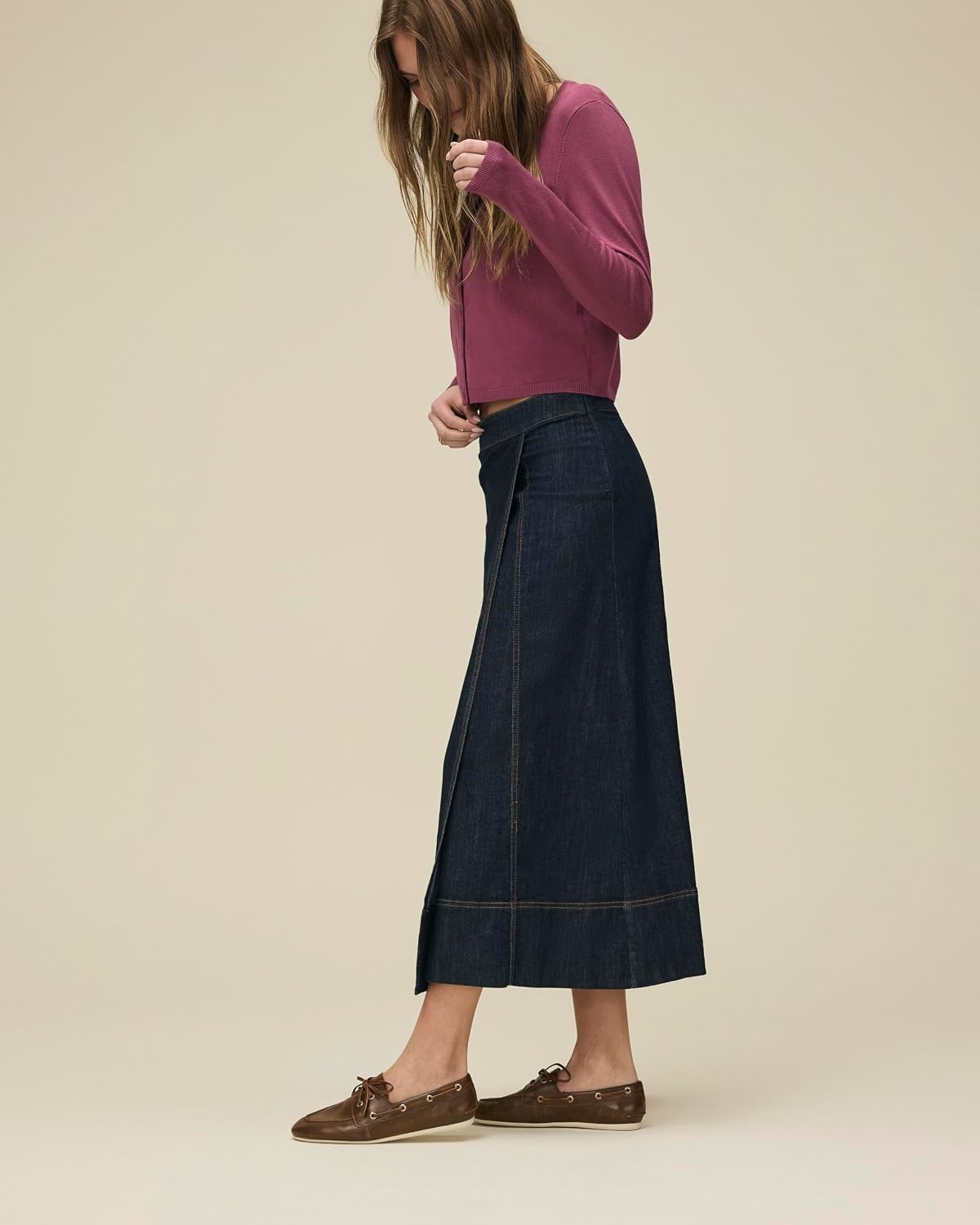 image:imageSperry Womens Slimboat Leather Boat ShoeDark Brown