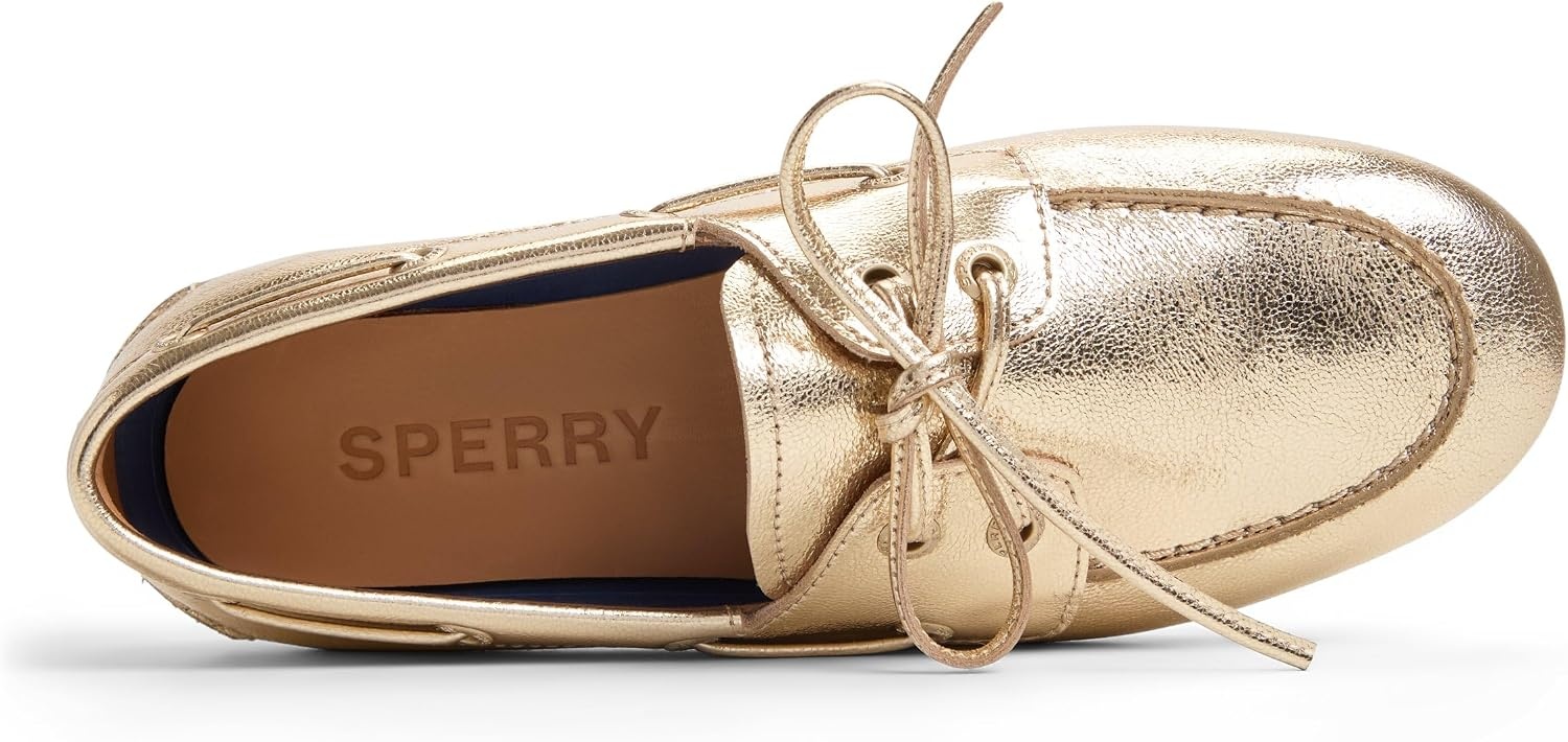 image:imageSperry Womens Slimboat Leather Boat ShoeGold