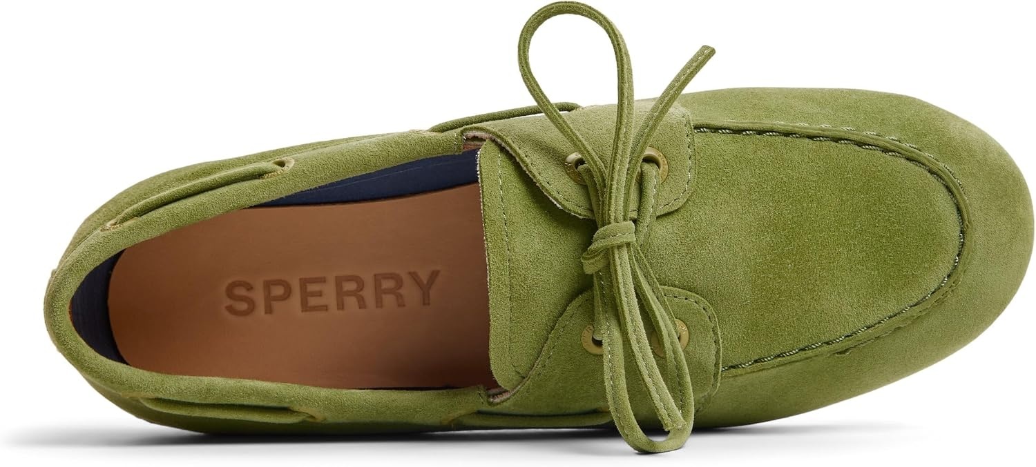 image:imageSperry Womens Slimboat Leather Boat ShoeOlive Suede