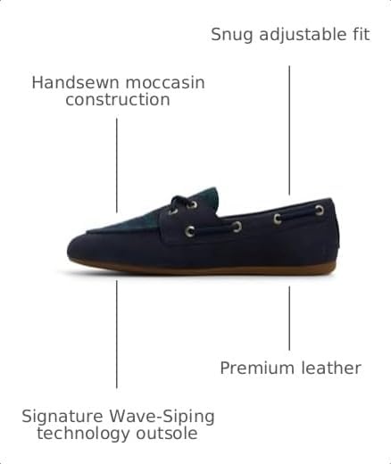 image:imageSperry Womens Slimboat Leather Boat ShoePlaid Navy