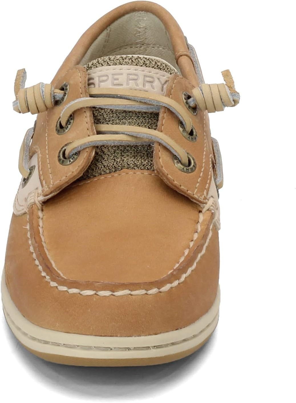 image:imageSperry Womens Songfish 3Eye Leather Boat ShoeLinen Oat