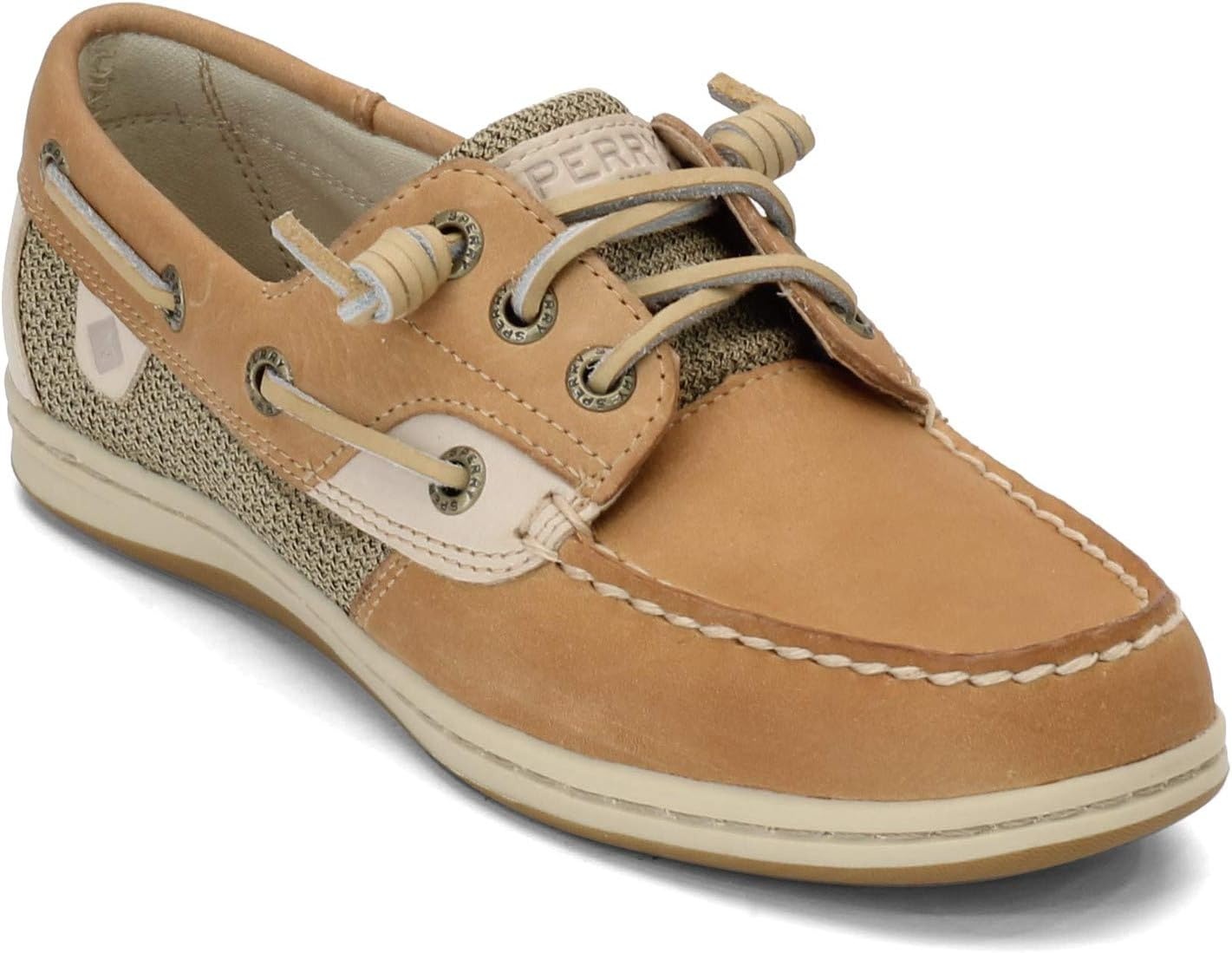 image:imageSperry Womens Songfish 3Eye Leather Boat ShoeLinen Oat