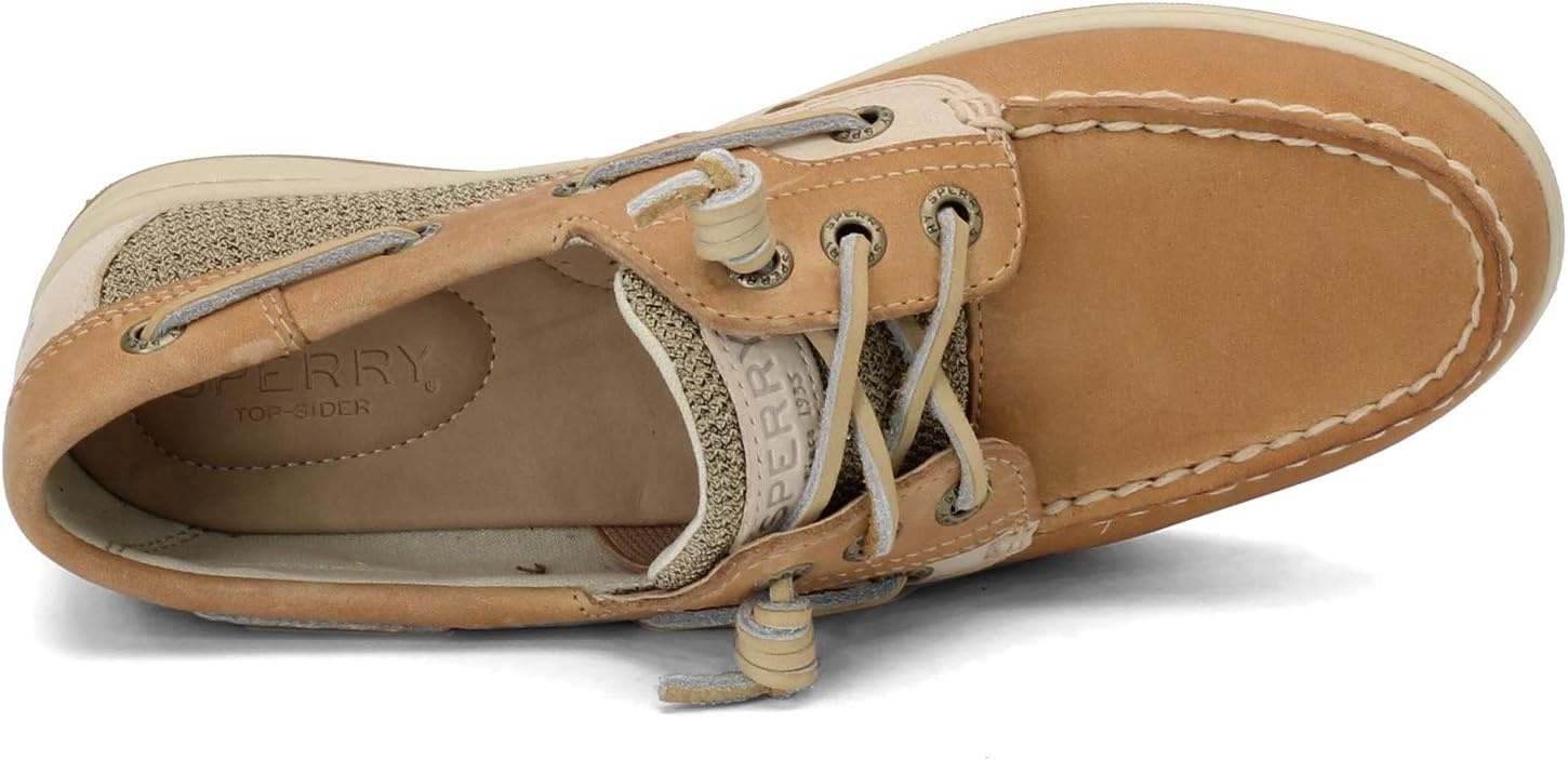 image:imageSperry Womens Songfish 3Eye Leather Boat ShoeLinen Oat