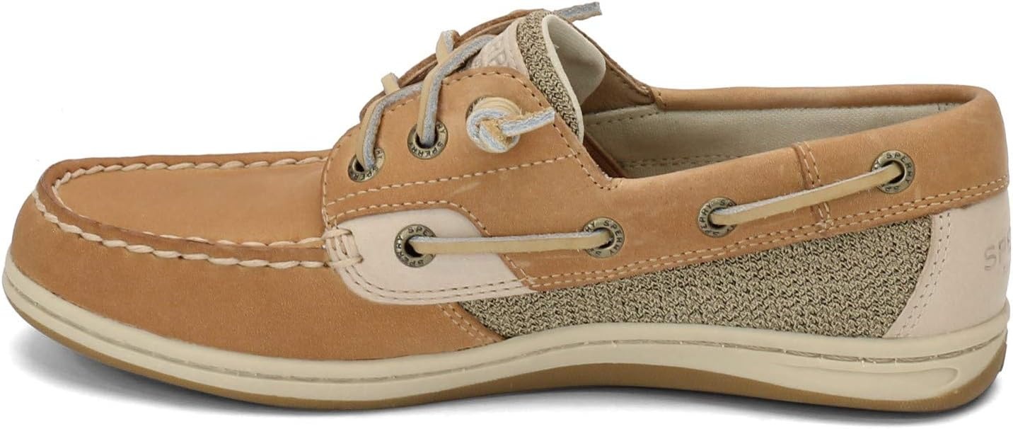 image:imageSperry Womens Songfish 3Eye Leather Boat ShoeLinen Oat