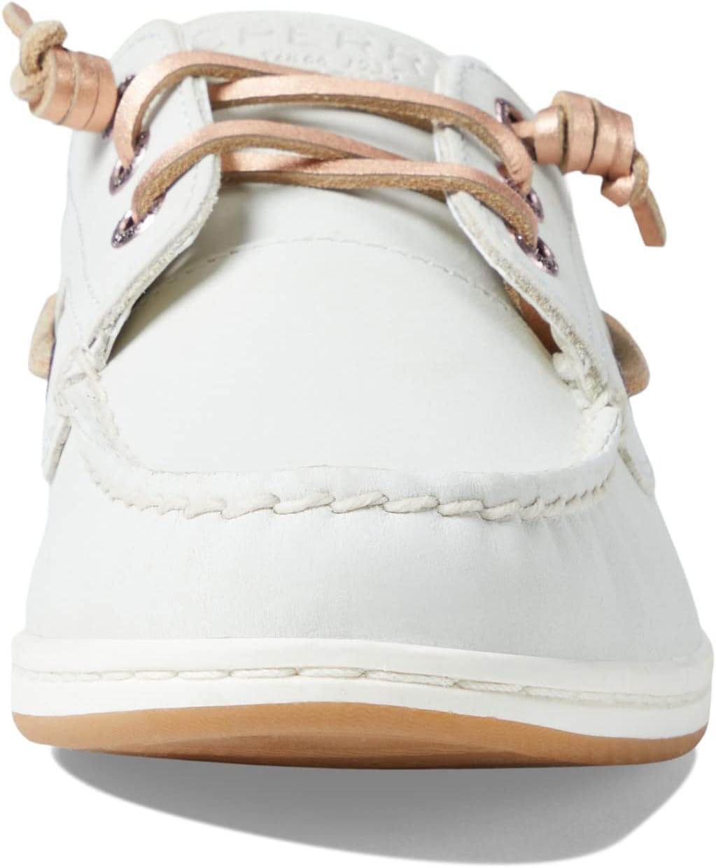image:imageSperry Womens Songfish 3Eye Leather Boat ShoeOffwhite Shimmer