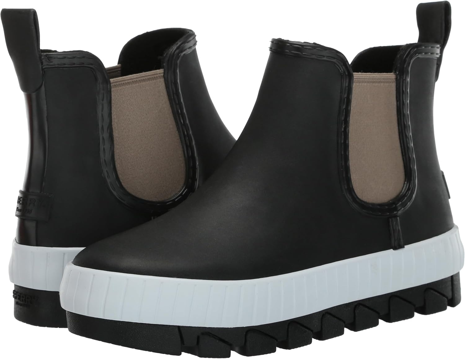 image:imageSperry Womens Torrent Chelsea Rain BootBlackWhite