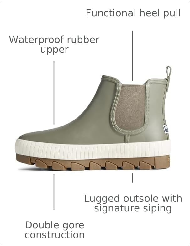 image:imageSperry Womens Torrent Chelsea Rain BootKhaki
