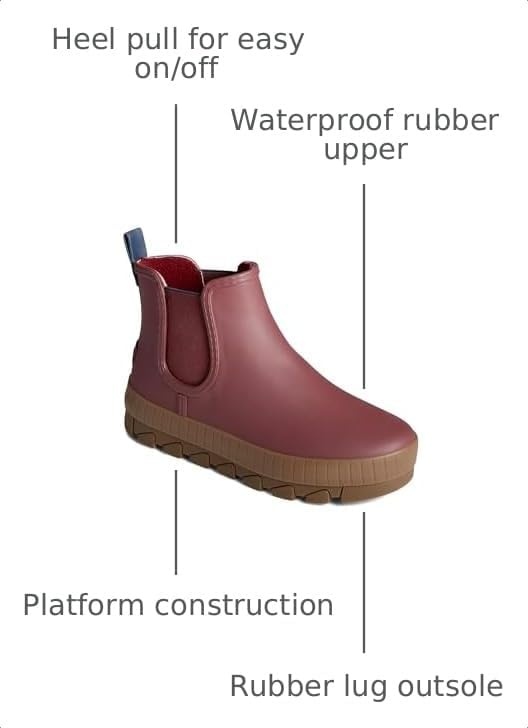 image:imageSperry Womens Torrent Chelsea Rain BootMaroon