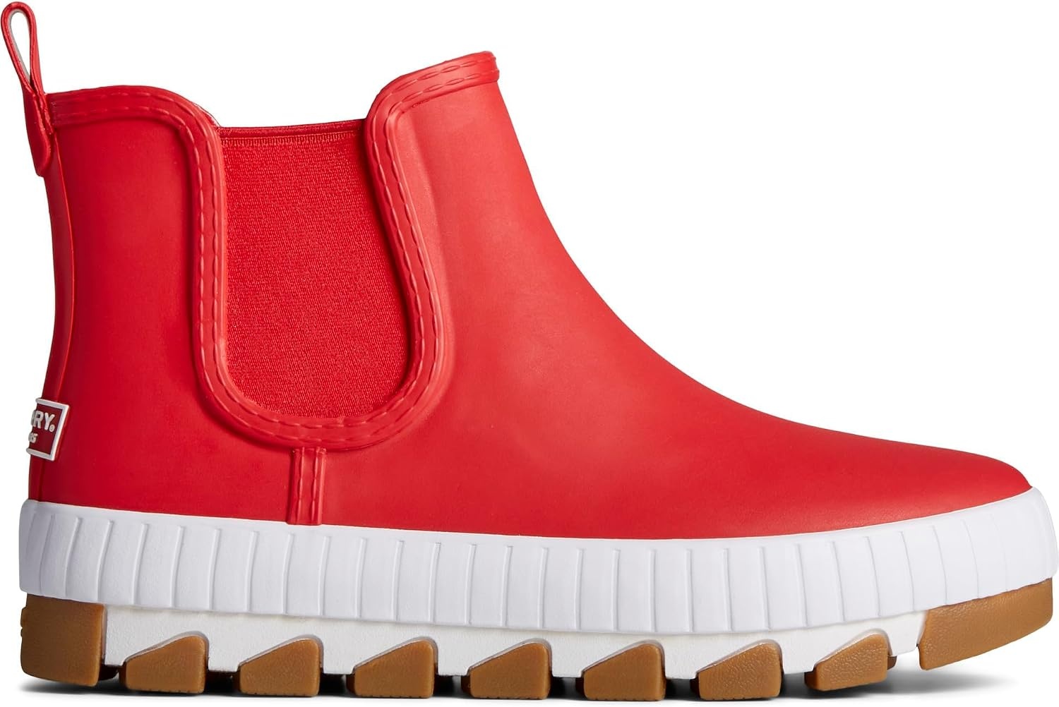 image:imageSperry Womens Torrent Chelsea Rain BootRedWhite