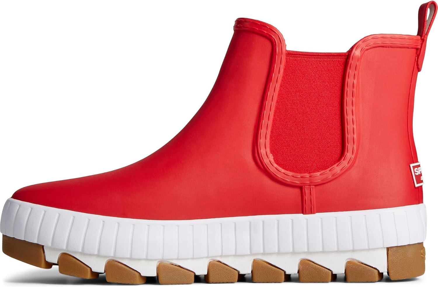 image:imageSperry Womens Torrent Chelsea Rain BootRedWhite