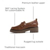Sperry Womens Authentic Original 2 Eye Leather Lug Boat Shoe(Brown Leather)