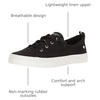 Sperry Women’s Crest Vibe Canvas Sneaker(Linen Black)