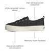 Sperry Womens Crest Vibe Platform Sneaker(Black Quilted)