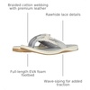 Sperry Women’s Parrotfish Braided Flip Flop Sandal(Grey/Silver)