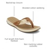 Sperry Women’s Parrotfish Braided Flip Flop Sandal(Sahara/Gold)