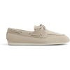 Sperry Women’s Slimboat Leather Boat Shoe(Light Grey Nubuck)