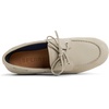 Sperry Women’s Slimboat Leather Boat Shoe(Light Grey Nubuck)