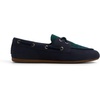 Sperry Women’s Slimboat Leather Boat Shoe(Plaid Navy)