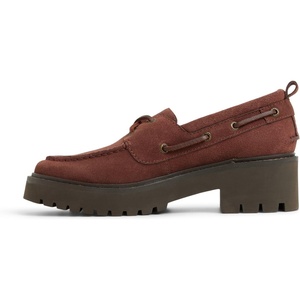 Sperry Womens Authentic Original 2 Eye Leather Lug Boat Shoe(Dark Choco)