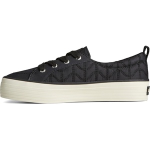 Sperry Womens Crest Vibe Platform Sneaker(Black Quilted)