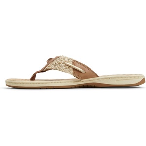 Sperry Women’s Parrotfish Braided Flip Flop Sandal(Brown)