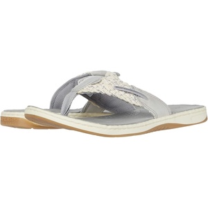 Sperry Women’s Parrotfish Braided Flip Flop Sandal(Grey/Silver)