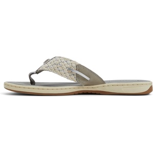 Sperry Women’s Parrotfish Braided Flip Flop Sandal(Light Grey)