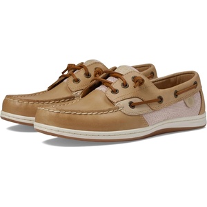 Sperry Women’s Songfish 3-Eye Leather Boat Shoe(Woven Tan)